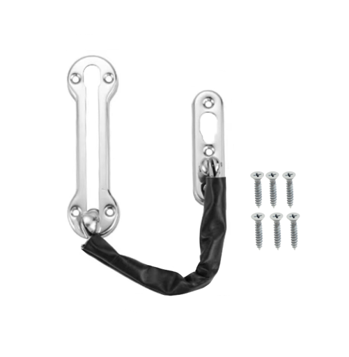 Stainless Steel Door Bolt Chain with Screws 1.2mm 8040