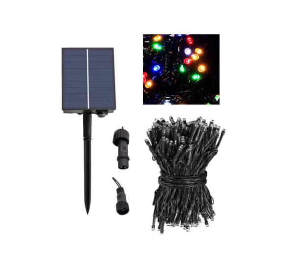 Solar 500 LED Rainbow Multicolour Fairy Lights String 50m 8076