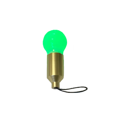 LED Light Bulb Keychain Pull Switch 5.5cm Multicolour Auto-Change SKU 9982