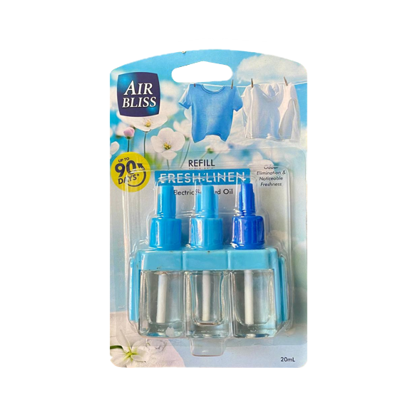 Air Bliss Fresh Linen Scented Oil Plug-In Refill 20ml – SKU AFL