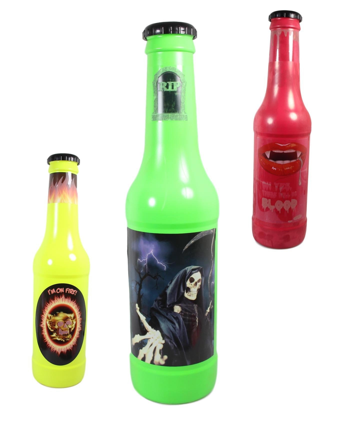 Giant Plastic Glow in the Dark Money Saving Bottle 58.5cm Assorted Colours BOT010