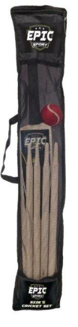 Children's Outdoor Wooden Cricket Bat Set Size 5 1379983