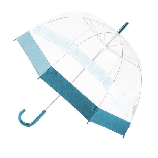Clear Transparent Umbrella with Coloured Border 84cm Assorted Colours 1926 A