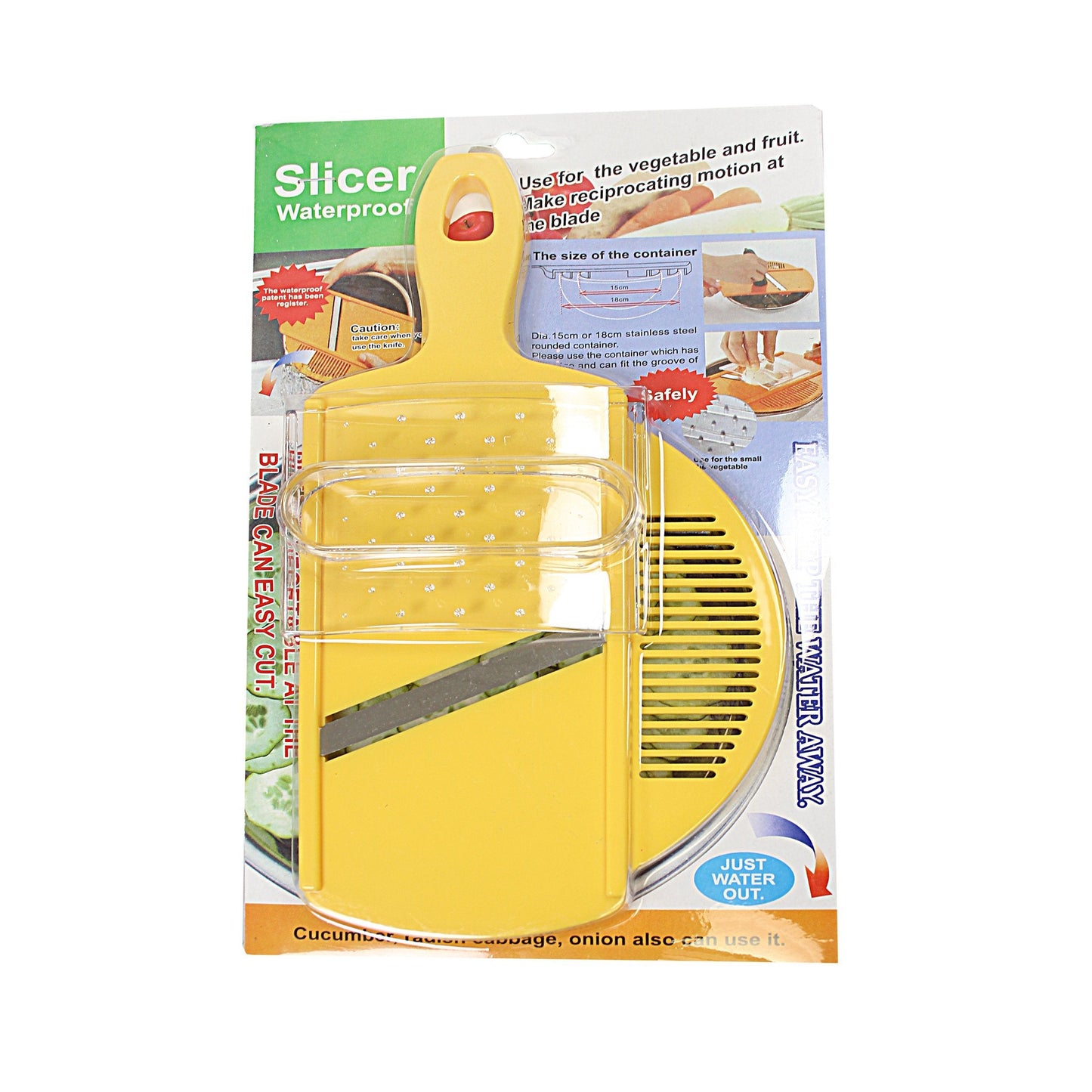 Plastic Flat Mandoline Slicer Assorted Colours 1969