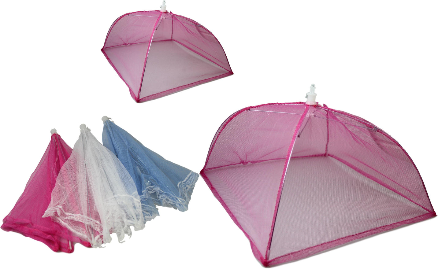 Collapsible Pop Up Mesh Food Cover 35 cm Assorted Colours 5282