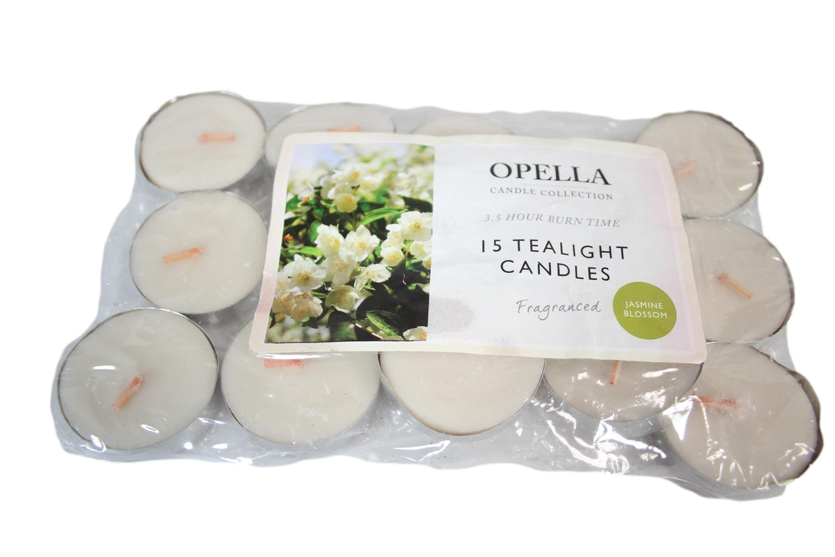 Beautifully Scented Opella Jasmine Blossom 15 Tealight Candles 3.5 Hour Burn Time CD001J