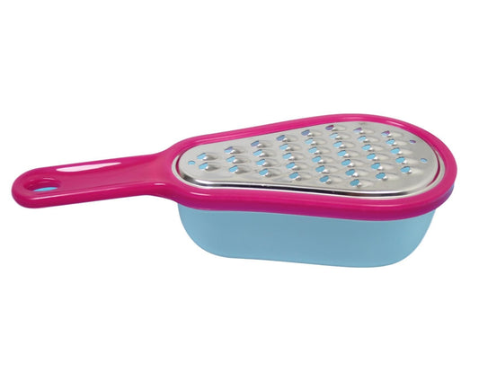 Mini Stainless Steel Cheese Nutmeg Ginger Grater with Storage Container Assorted Colours 5431 A