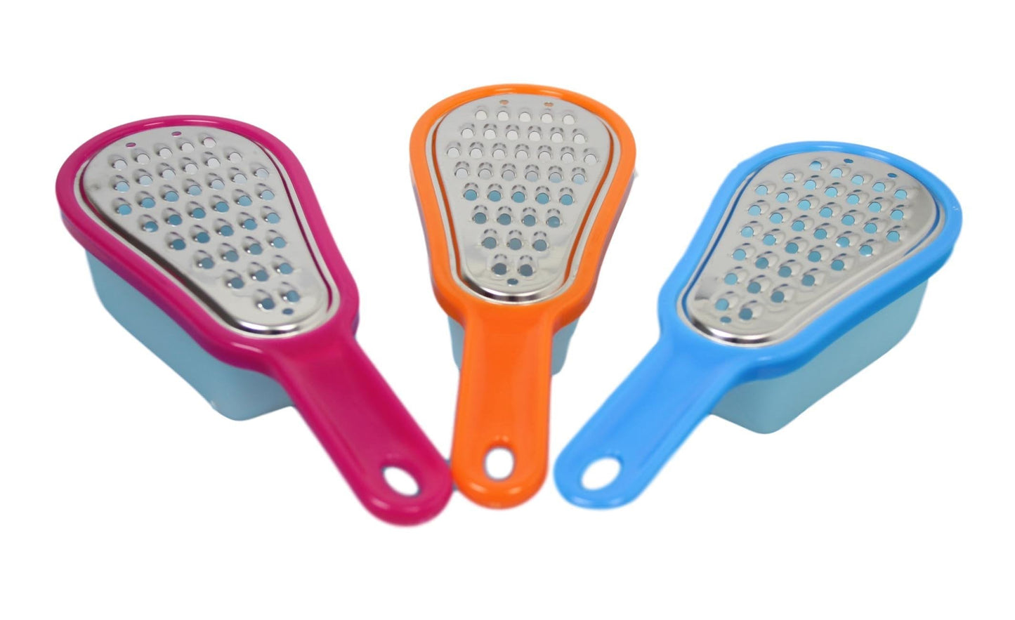 Mini Stainless Steel Cheese Nutmeg Ginger Grater with Storage Container Assorted Colours 5431 A