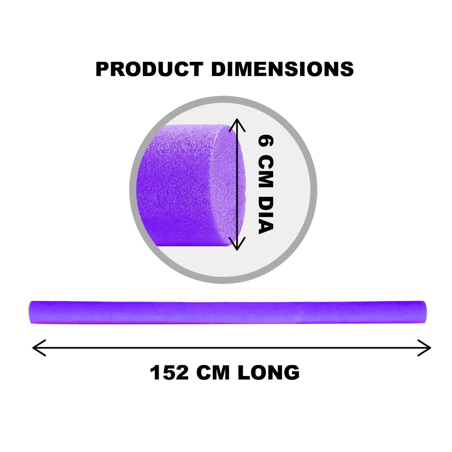 Swimming Pool Foam Noodle Tube 152cm Purple – SKU 5005