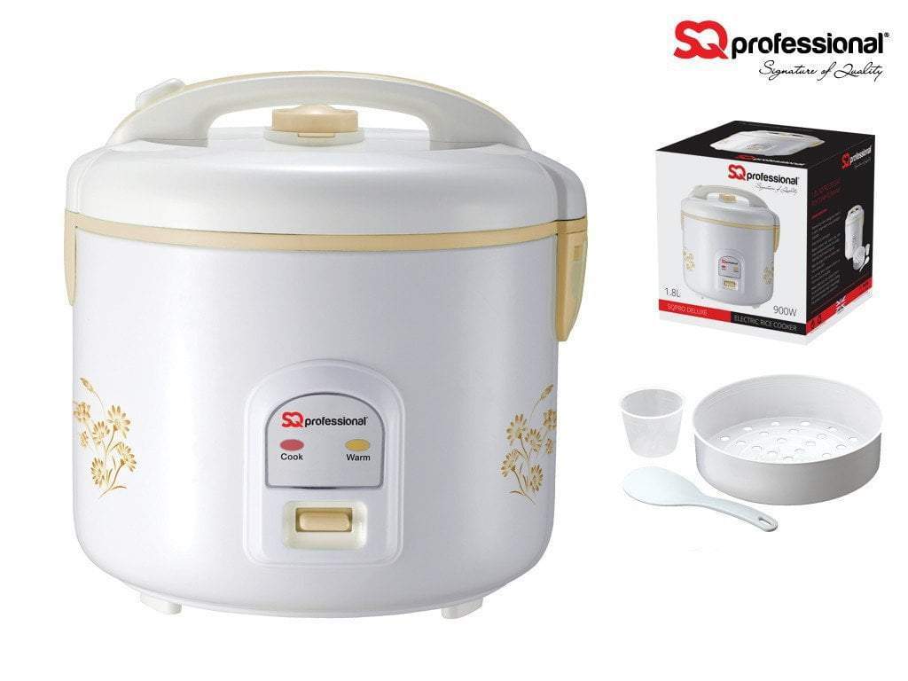 Sq Pro Deluxe Kitchen Electric Rice Cooker High Quality Full Set 3.6 Litre A