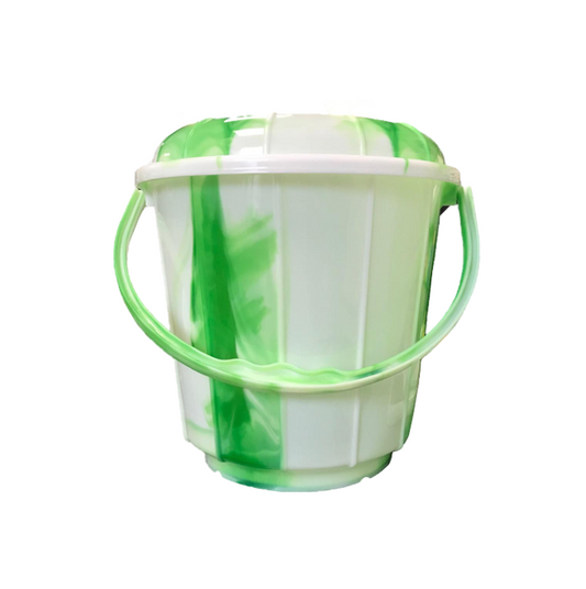 13 Litre Tie Dye Design Plastic Bucket with Lid Assorted Colours TS60990
