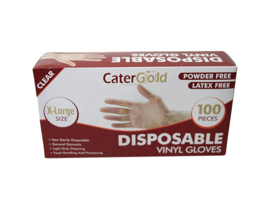 100 Vinyl Examination Gloves Clear Extra Large 27558