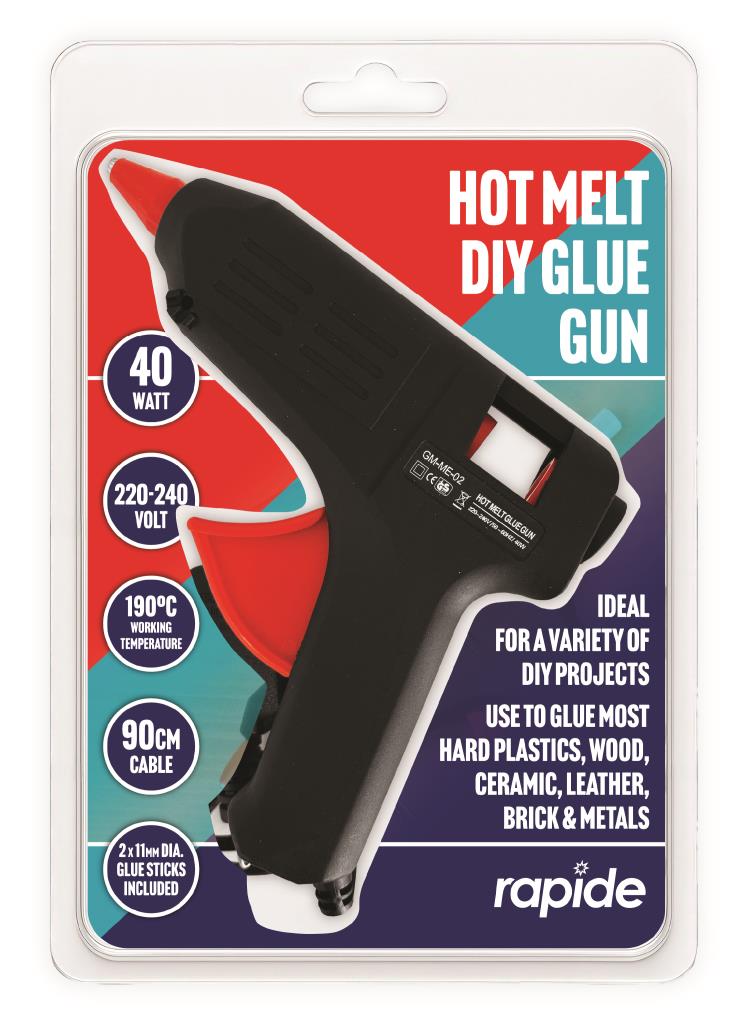 Hot Melt DIY Glue Gun 220-240V with 11mm Glue Sticks, 273g, SKU1933
