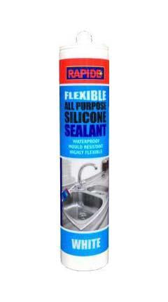 Rapide Flexible All Purpose Silicone Sealant White 260ml 5966 A