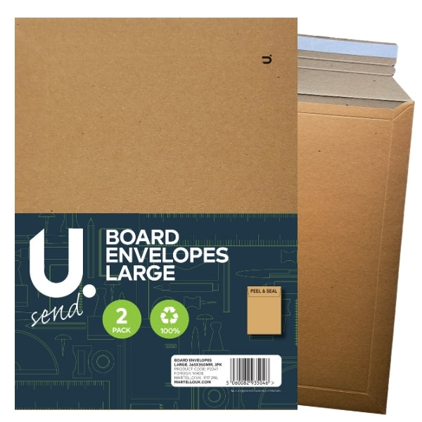 Board Back Envelopes Large 265 x 350mm Pack of 2 P2247