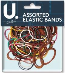 Assorted Sizes and Colours Elastic Bands 52g P2410