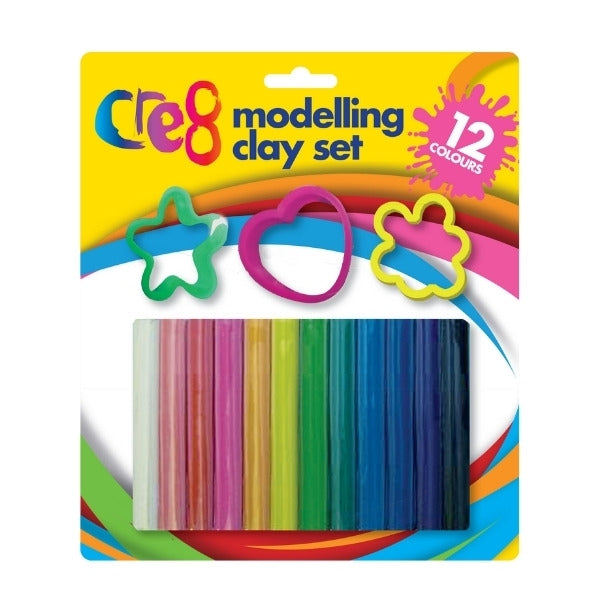 Cre8 Modelling Clay Set 12 Colourful Doughs P2599