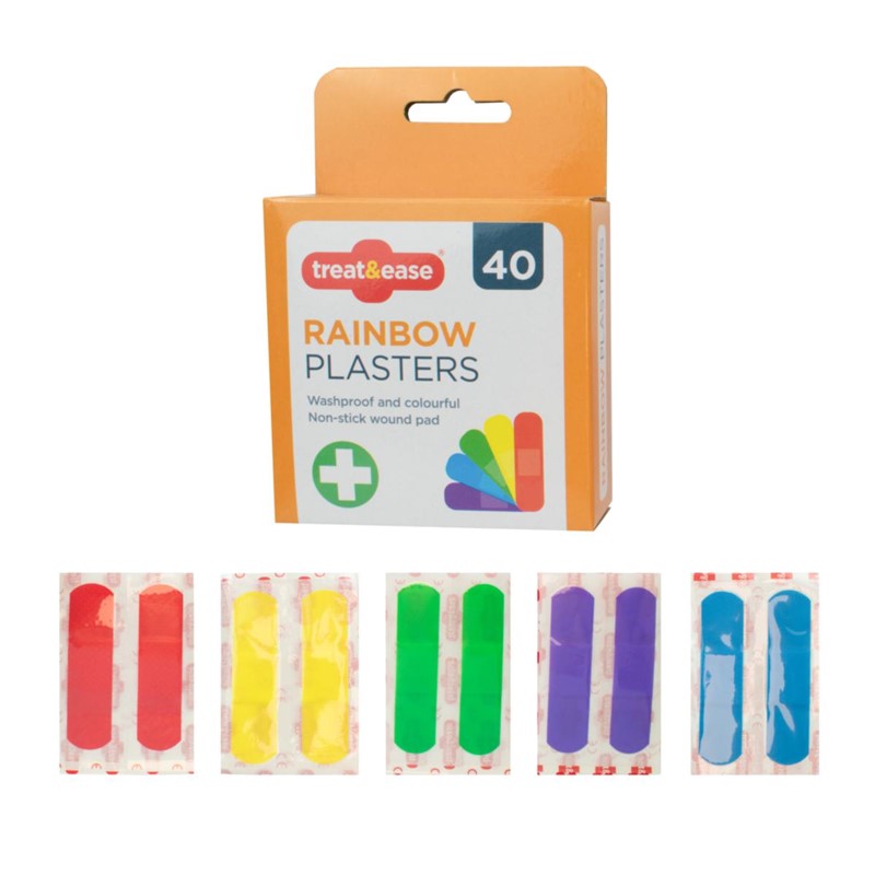 Rainbow Plasters Pack of 40 314392