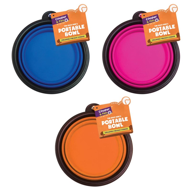 Pet Dog Cat Portable Collapsible Water Drinking Pet Bowl 17 x 17 x 15cm Assorted Colours25200011