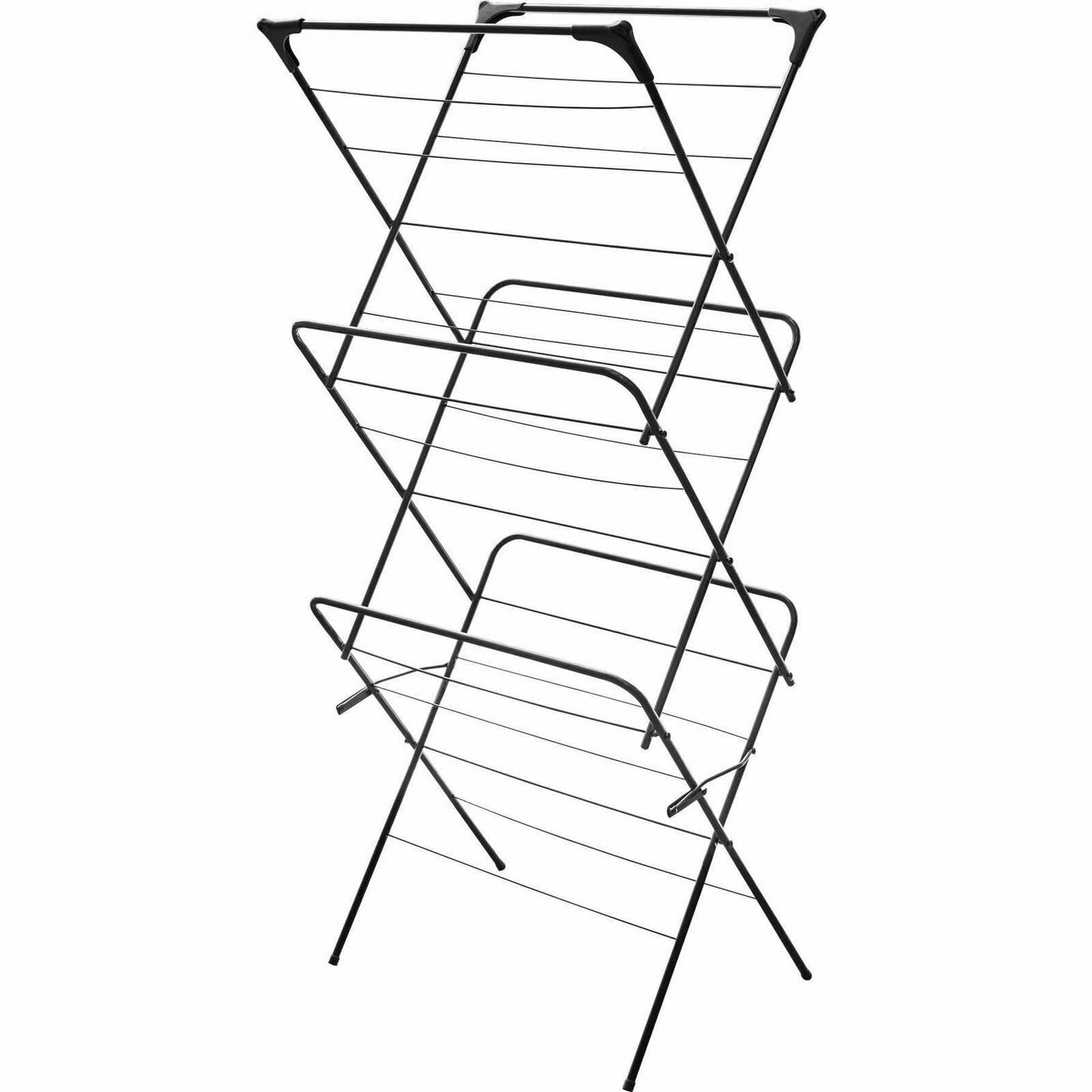 Airer Rack Silver/White 3 Tier Clothes Stand Laundry Dryer Space Garden Outdoor Indoor 14M MX3055