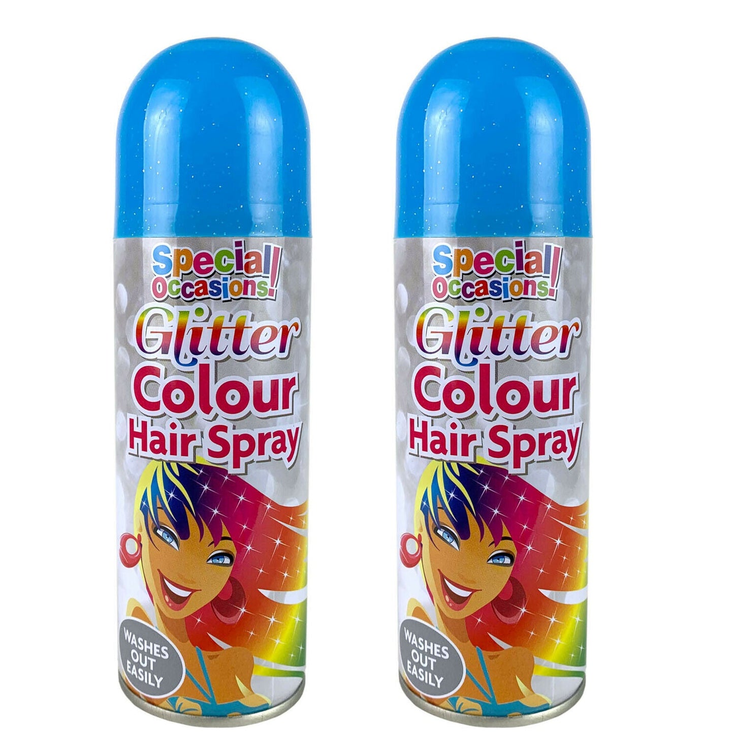 Rapide Washable Glitter Colour Hairspray 200ml Assorted Colours 5509