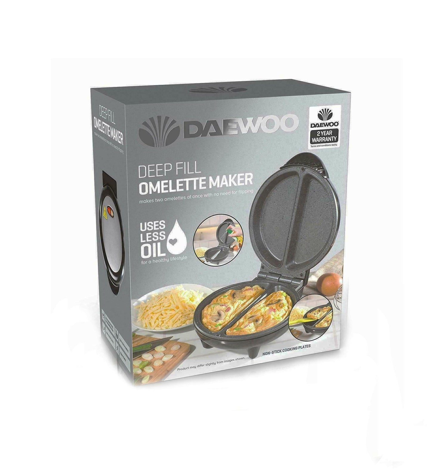 Daewoo Non Stick Deep Fill Omelette Maker 750 Watt SDA1556