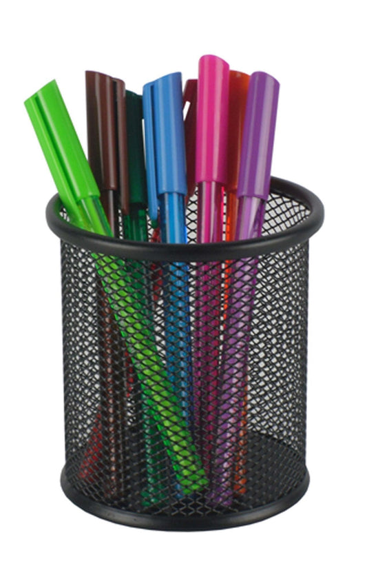 Round Metal Mesh Pencil Holder Assorted Colours 0013
