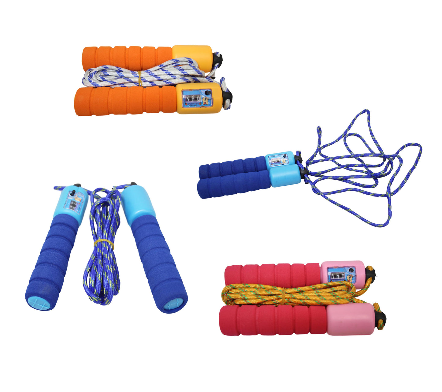 Children's Skipping Rope with Counter, Soft Handle &amp; 2.4m Rope – Assorted Colours, SKU 0378 A