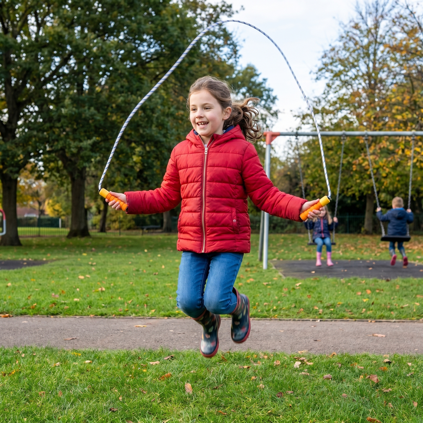 Children's Skipping Rope with Counter, Soft Handle &amp; 2.4m Rope – Assorted Colours, SKU 0378 A