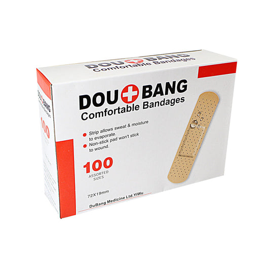 100 Piece Assorted Comfortable Bandages Different Sizes 9669