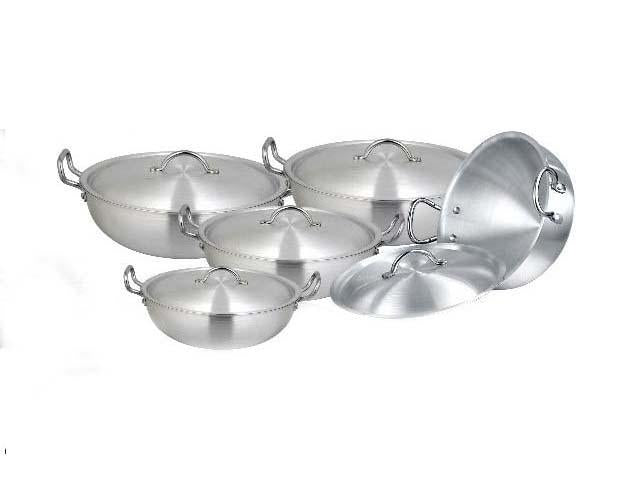 CUTE Metal Wire Handle Karahi Wok Pan Set of 5 Assorted Sizes 1 - 5 CUTEK5