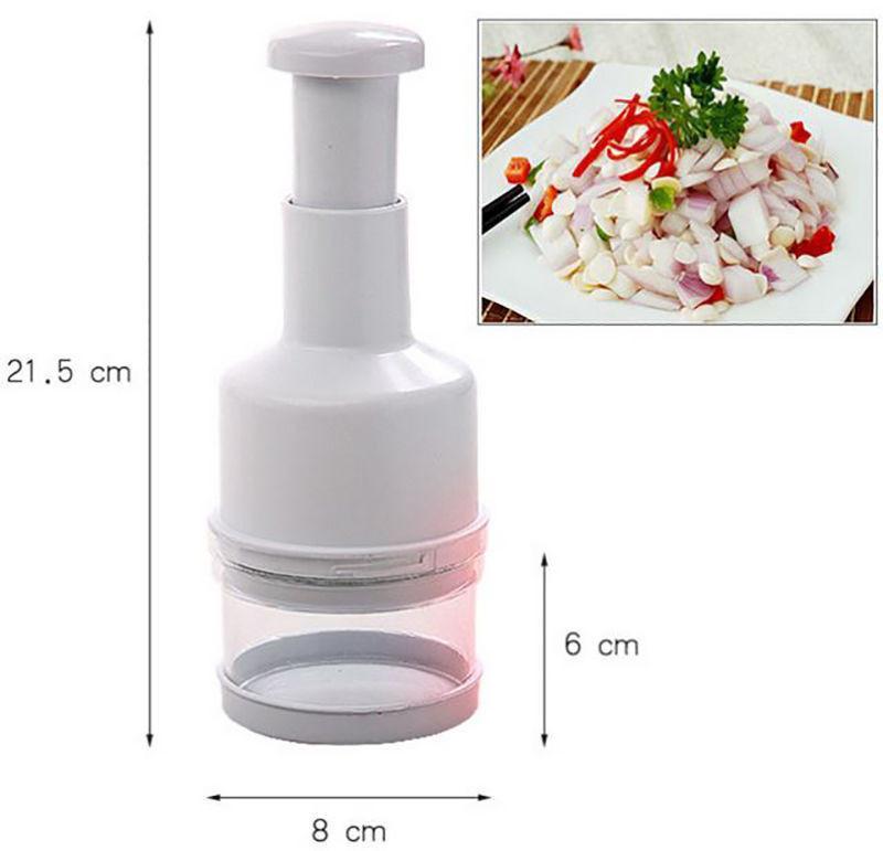 Plastic Kitchen Vegetable Chopper Pressing Cutter Slicer Peeler Dicer 21.5 x 6 x 8cm 1501