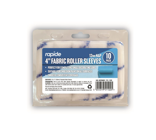 Rapide 4" Paint Roller Sleeve Refills Pack of 10 1102