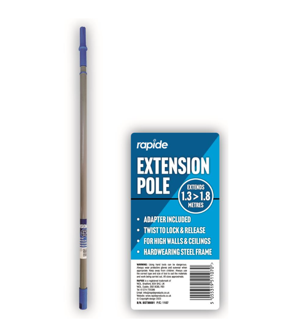 Rapide Extendable Paint Roller Handle Pole 1.3 - 1.8m 1107