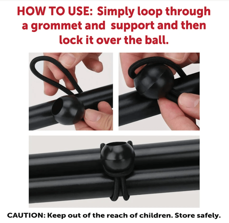 4" Ball Bungee Ties Pack of 10 1132