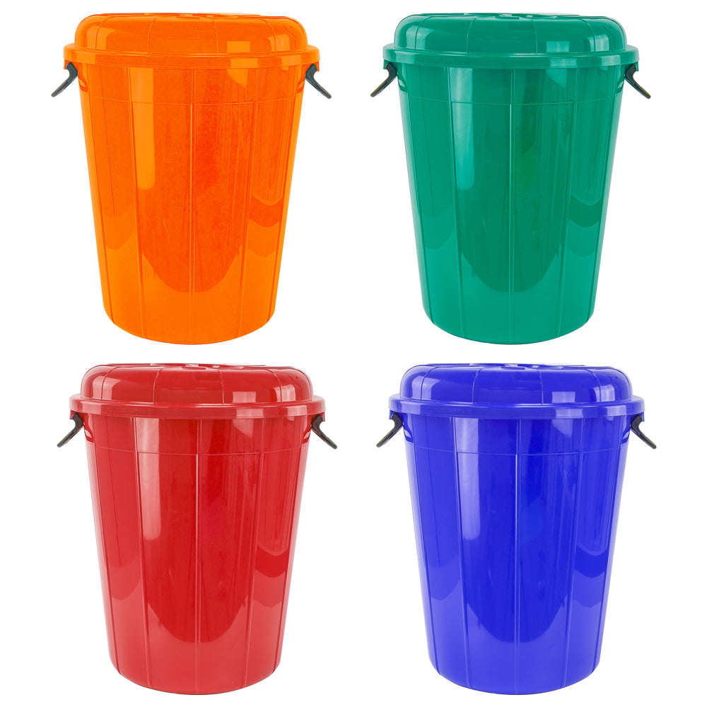 Plastic Eco Storage Drum Bin Bucket with 2 Side Handles 80L Assorted Colours 11596/Eco8000