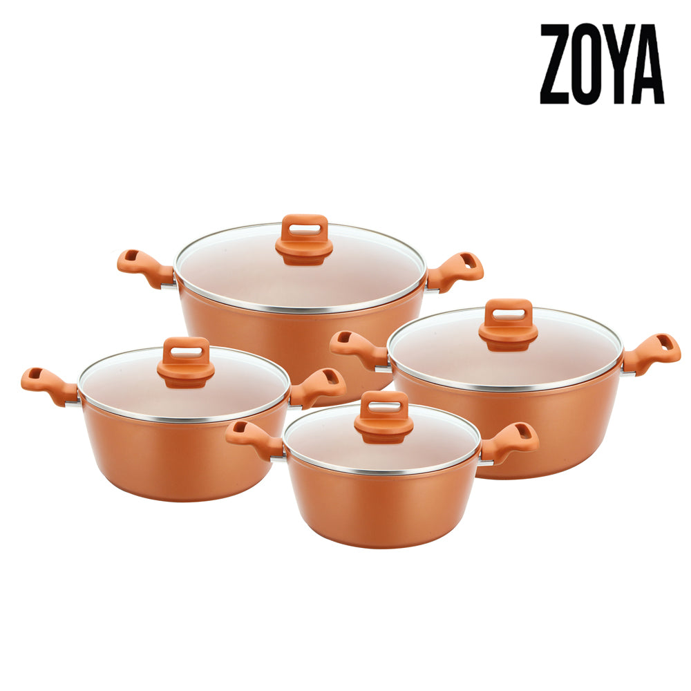 SQ Professional Zoya Forged Stockpot Set of 4 Copper 11712