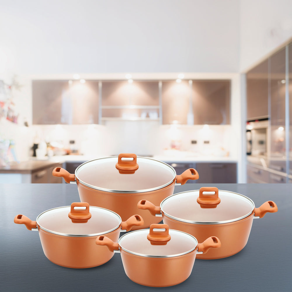 SQ Professional Zoya Forged Stockpot Set of 4 Copper 11712