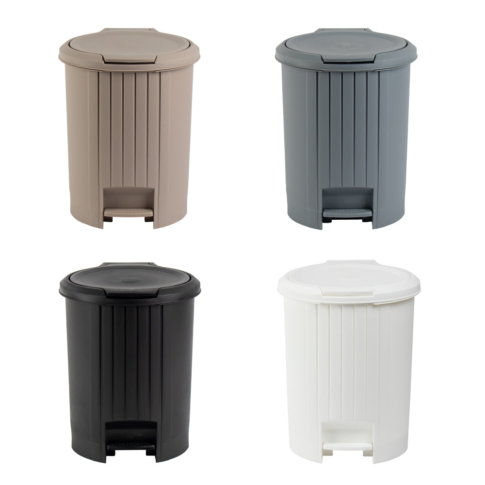Tuffex Plastic Push Open Pedalled Bin 14L 27 x 35cm Assorted Colours 11892 / TP697