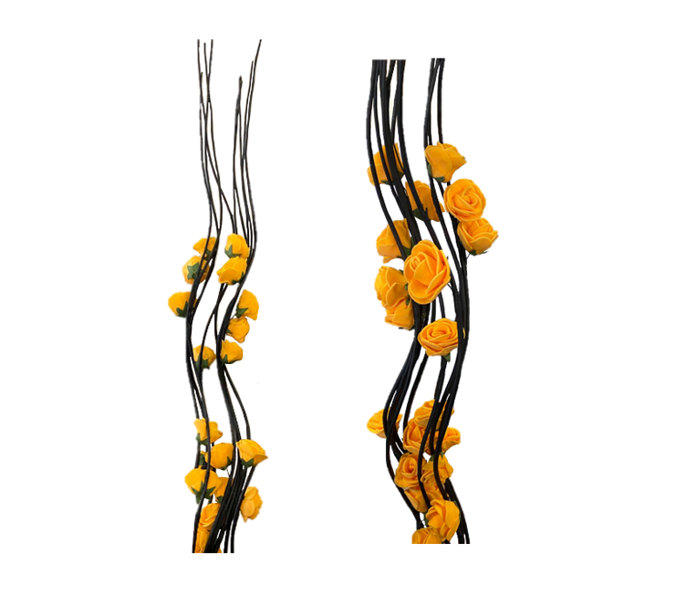 Long Stem Floral Twigs Home Decoration with Foam Rose Flowers 154cm Assorted Colours 1251