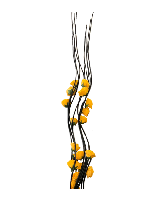 Long Stem Floral Twigs Home Decoration with Foam Rose Flowers 154cm Assorted Colours 1251
