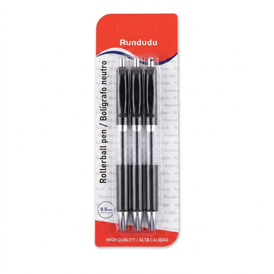 Rollerball Pen 3-Piece Set, 0.5mm Tip, SKU8159