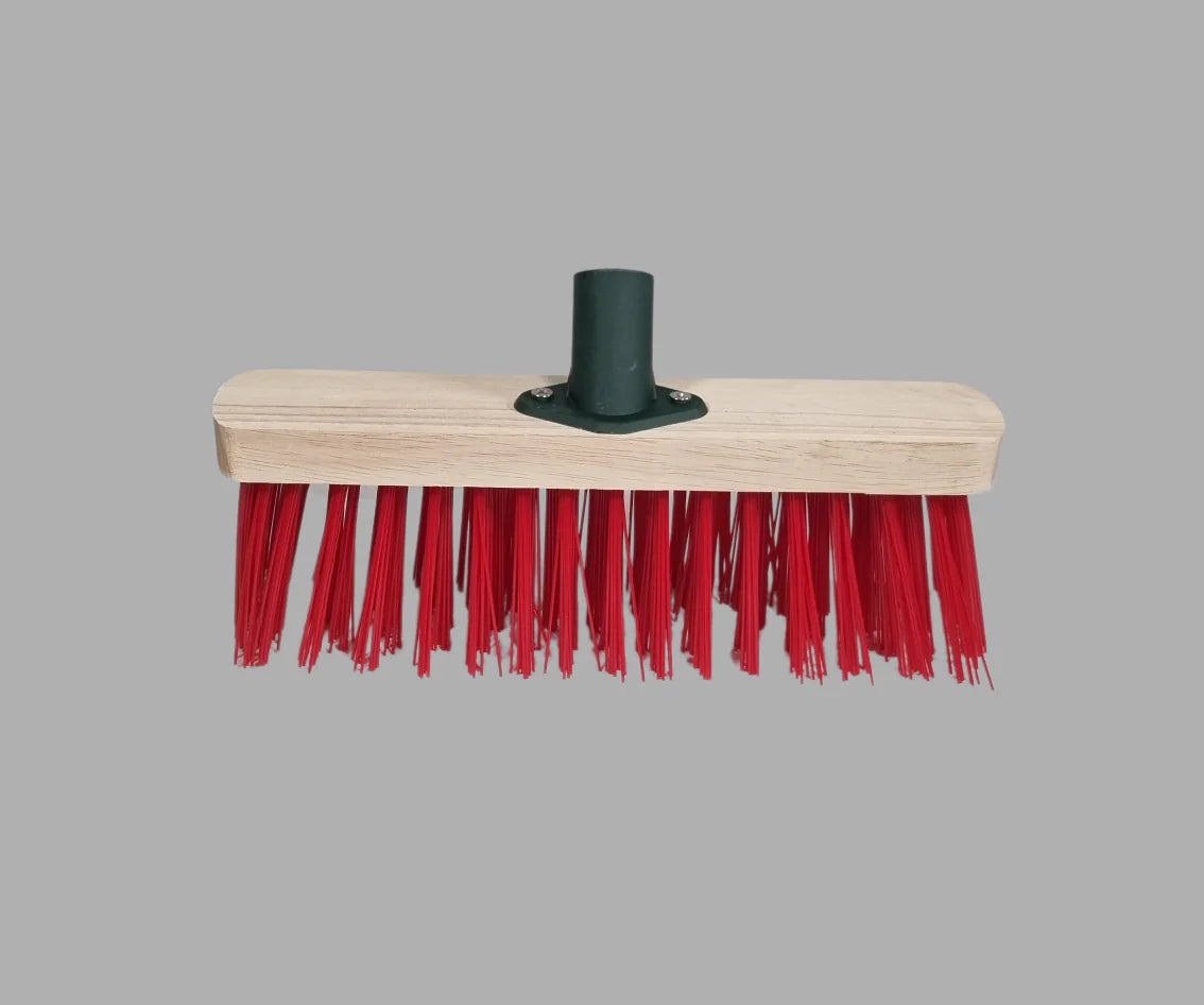 KP 12" PVC Synthetic Bristles Brush Broom Head Red 0813 / KPRED12S