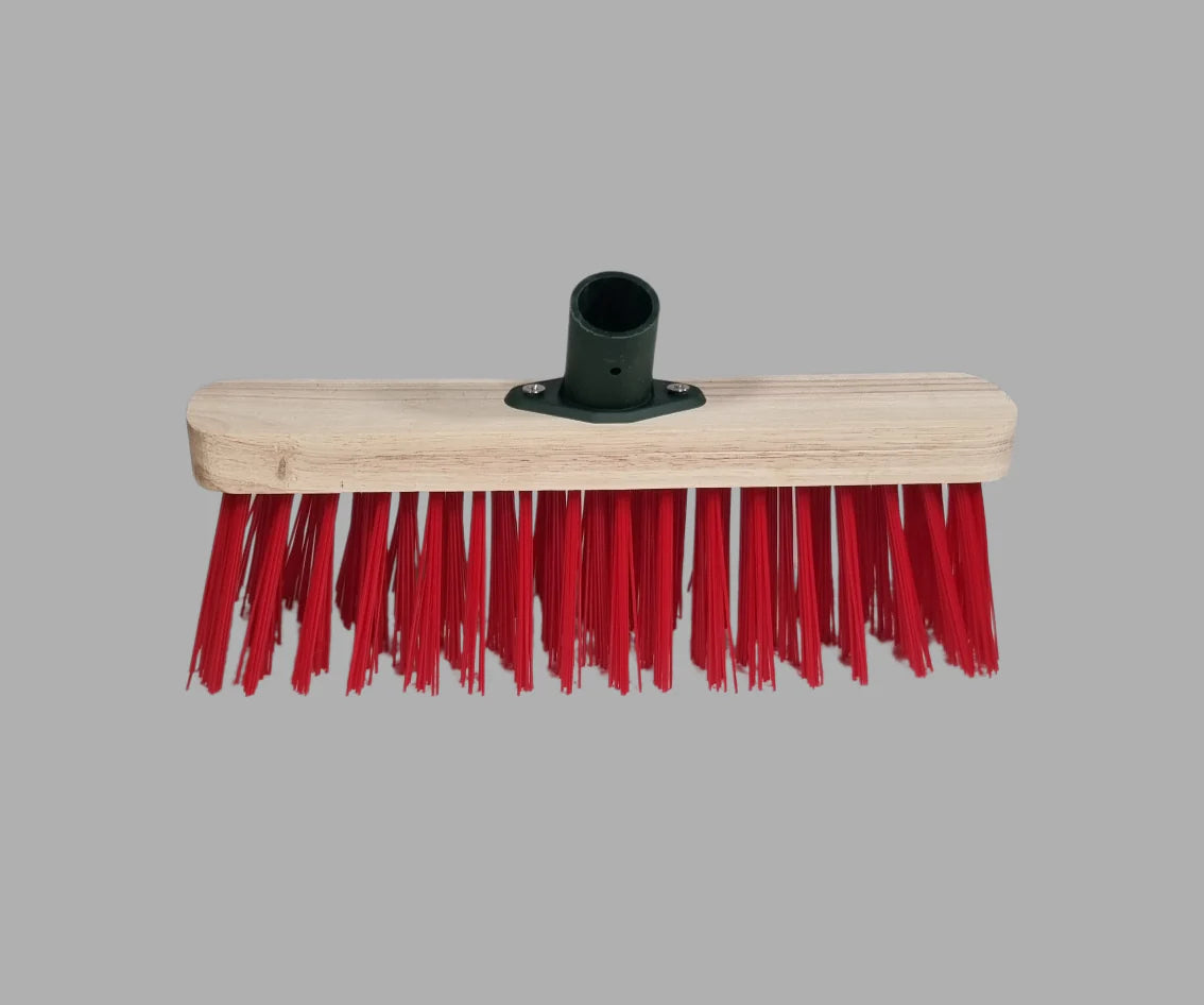 KP 12" PVC Synthetic Bristles Brush Broom Head Red 0813 / KPRED12S