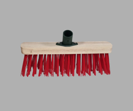 KP 12" PVC Synthetic Bristles Brush Broom Head Red 0813 / KPRED12S
