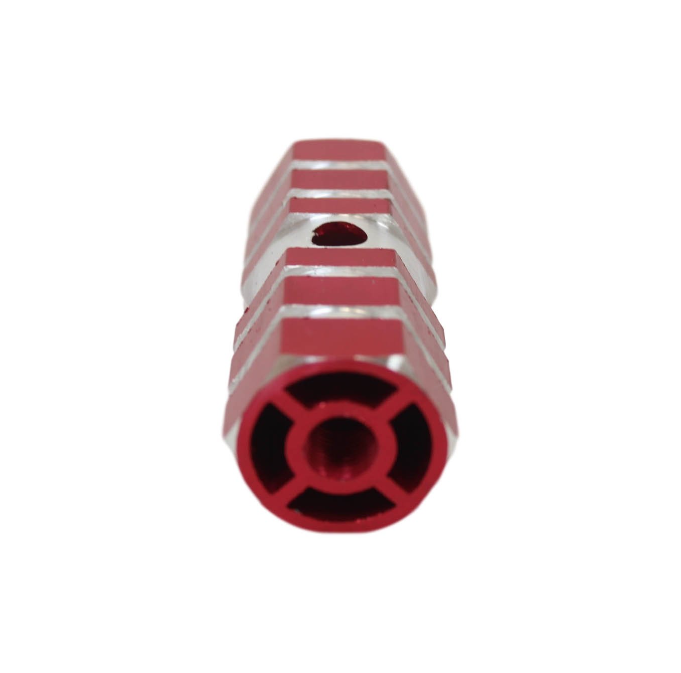 Aluminium Striped Bike Bicycle Pedal Foot Rest Axle Peg 7 x 2.3cm Pack of 2 Assorted Colours 1861