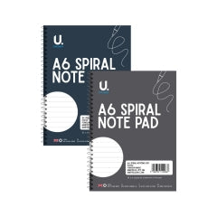 A6 Spiral Notepad 2pk Asst 1 14.8x12x1.5 138g SKU P1090