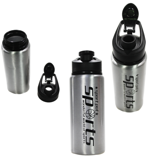 Metal Gym Sports Water Drinking Bottle 7 x 22 cm Assorted Colours 6487 A