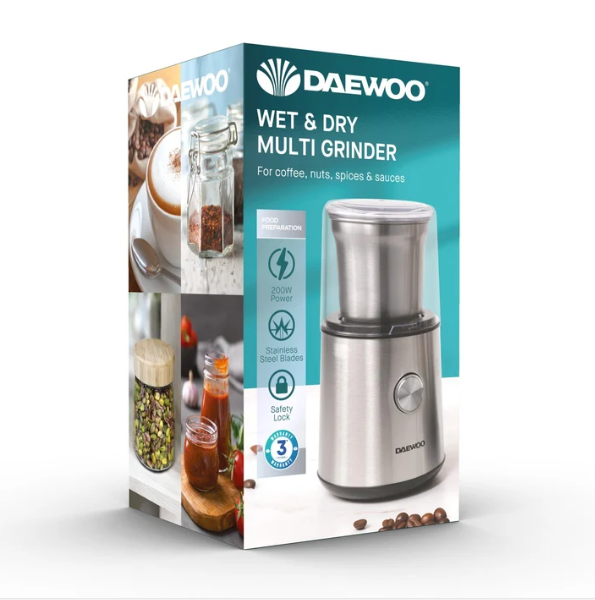 Wet, Dry Coffee & ; Spice Grinder, 200W Motor, Stainless Steel Blades, SKU SDA2697GE