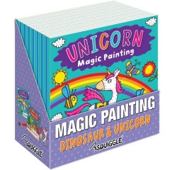 Squiggle Magic Painting Book Unicorn and Dinosaur Assorted 20x20cm 73g SKU P2838
